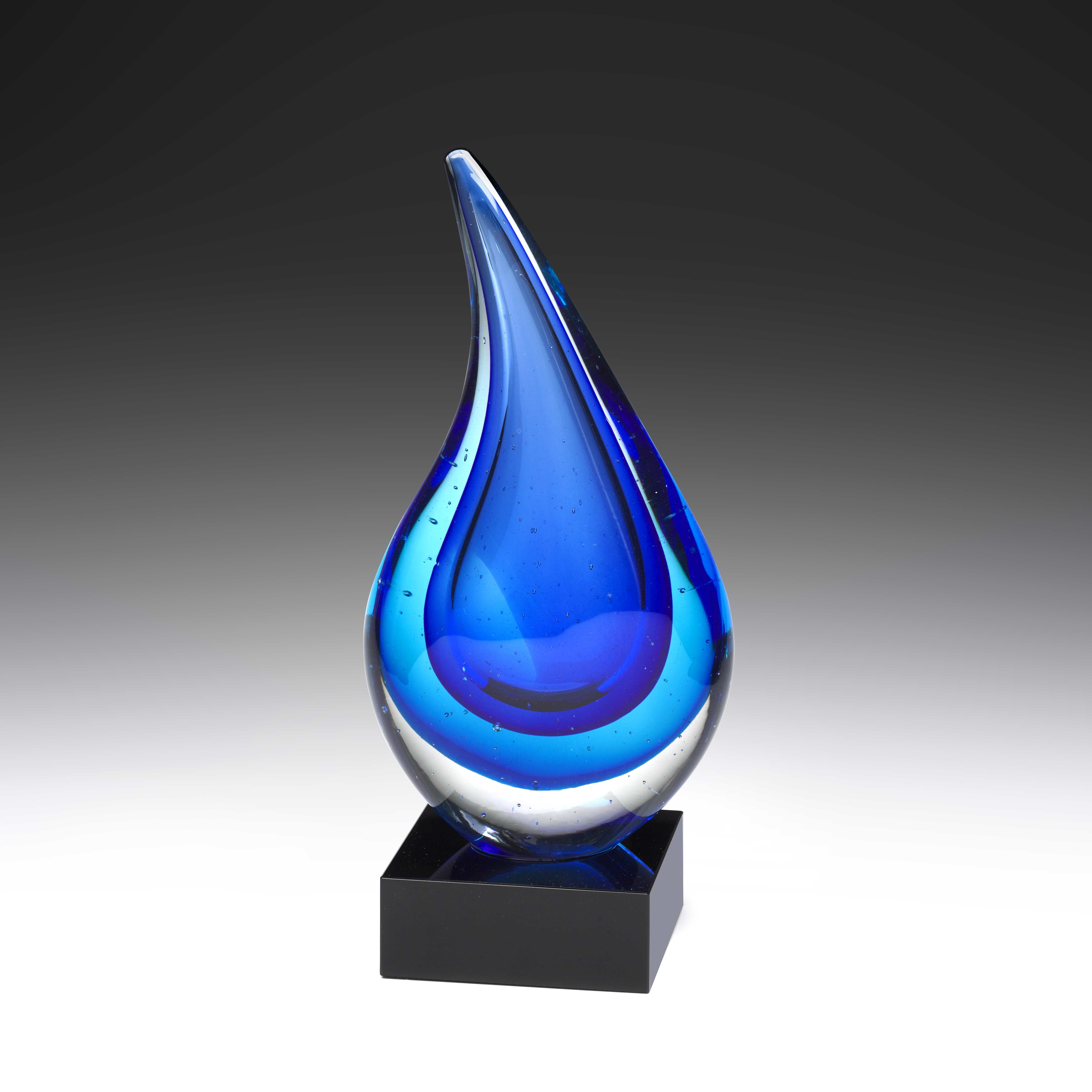 Art Glass Blue Cloudburst