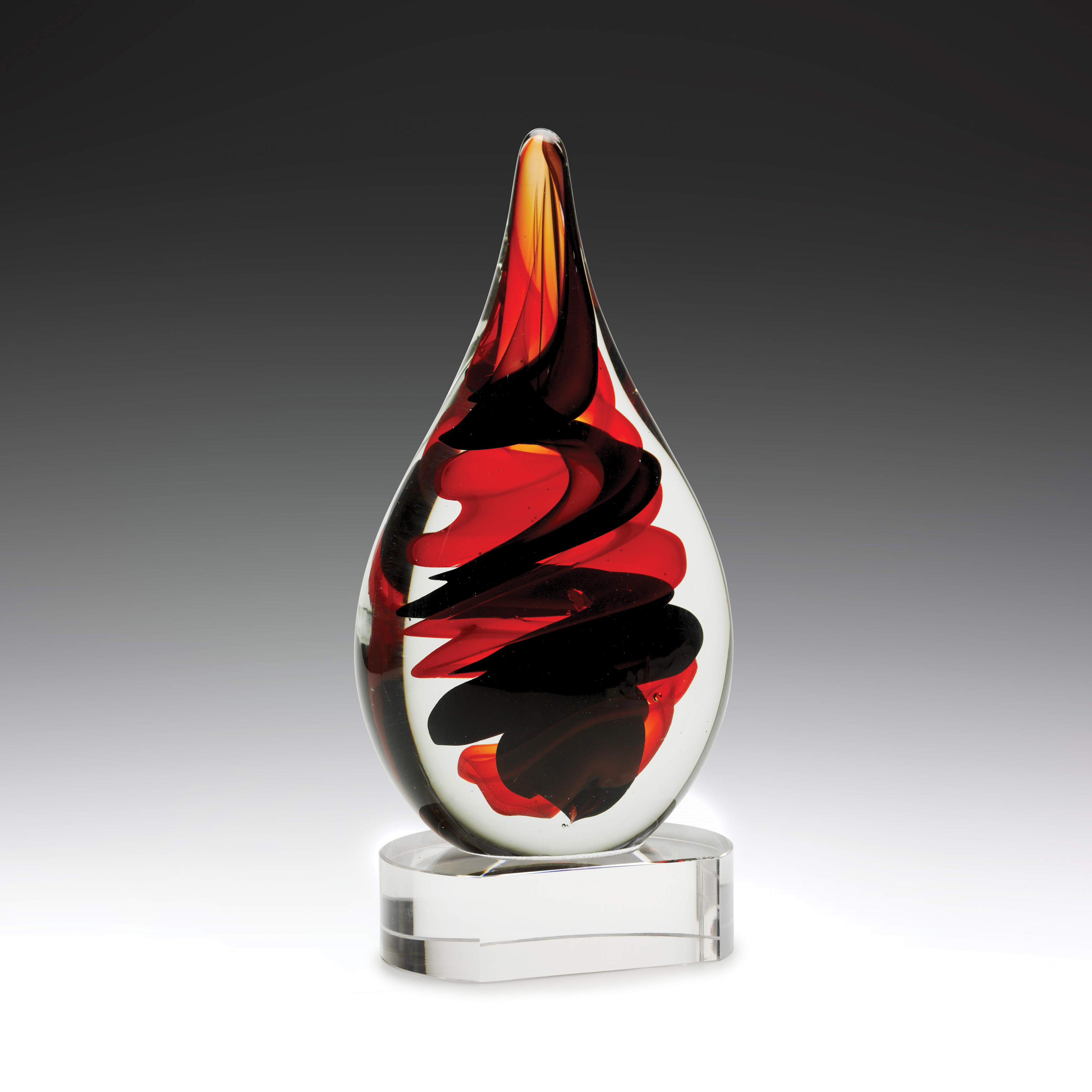 Art Glass Red and Black